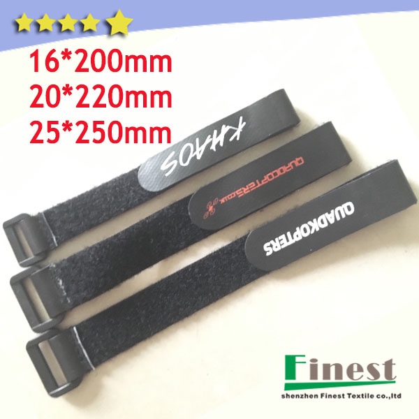Custom Battery Hook&Loop Strap with Silicone Rubber Backing